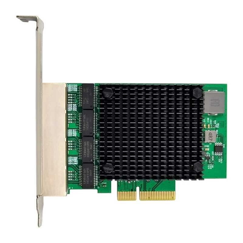 Мережева PCIE X4 2.5G Net Card RTL8125B 4Port Ethernet Desktop Server
