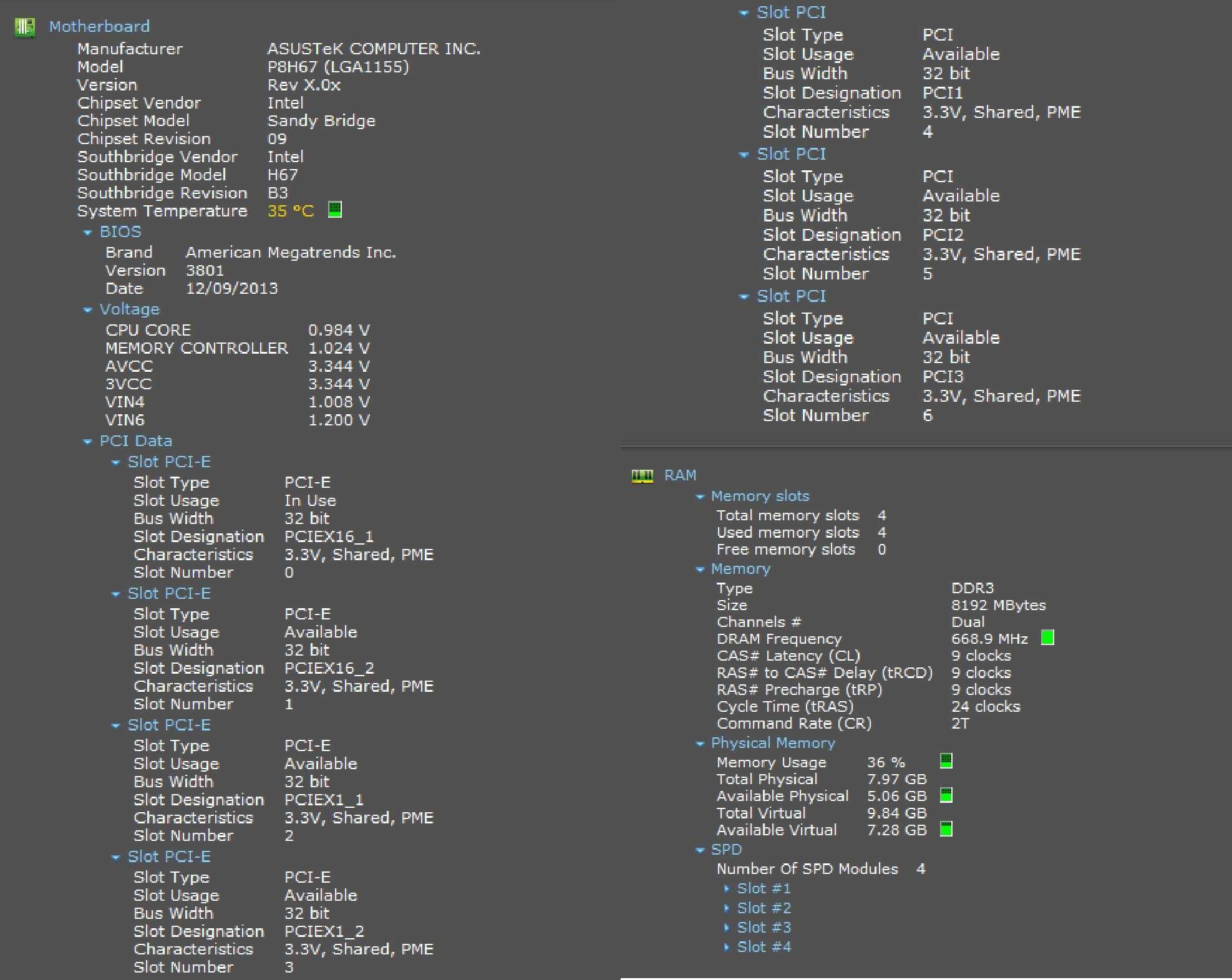 PC Desktop I3 - ATI AMD Radeon HD 5700 - 8gb ram DDR3 - ASUS MB P8H67