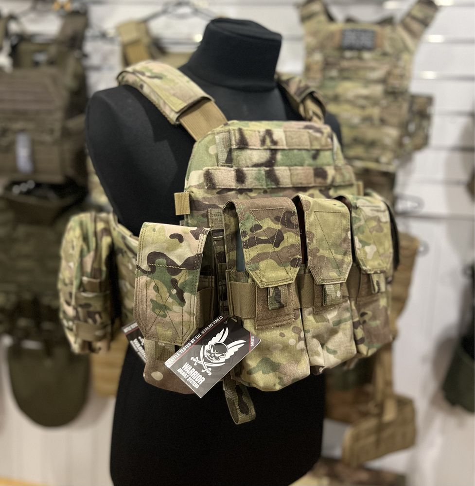 Плитоноска multicam. Warrior ASSAULT SYSTEMS. Закрытые клапана.