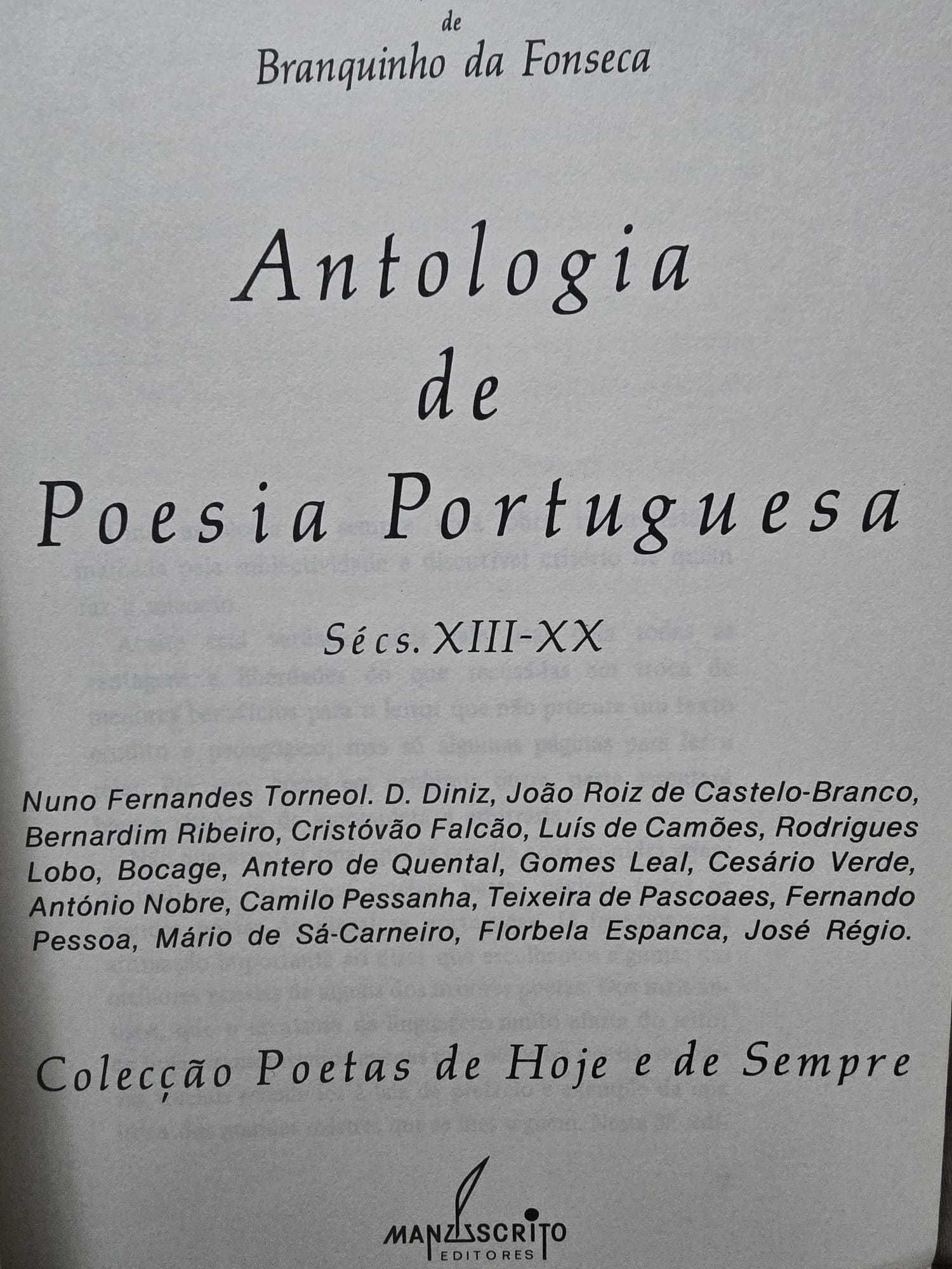 Antologia de Poesia Portuguesa Sécs. XIII-XX - Branquinho da Fonseca