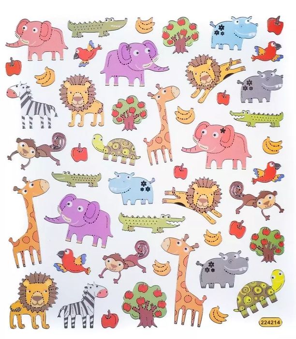 Naklejki zoo 48szt. Dalprint