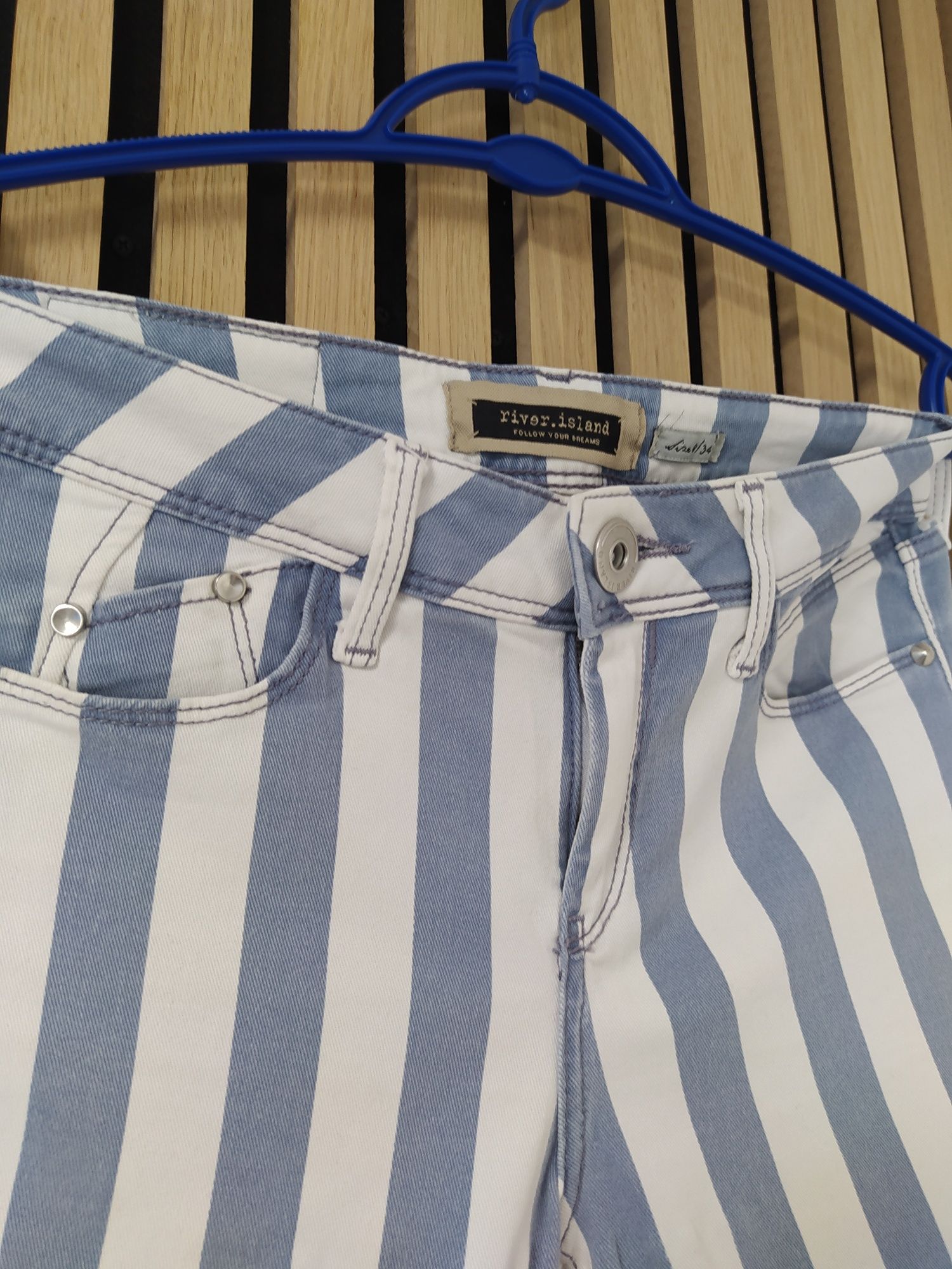 River Island spodnie w pasy roz. 34R