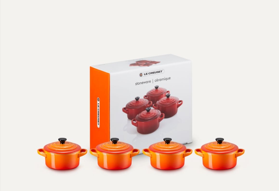 4 szt mini cocotte LE Creuset