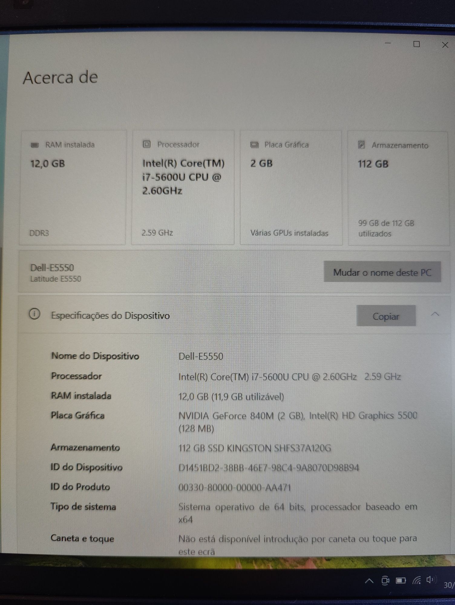 Dell Latitude E5550