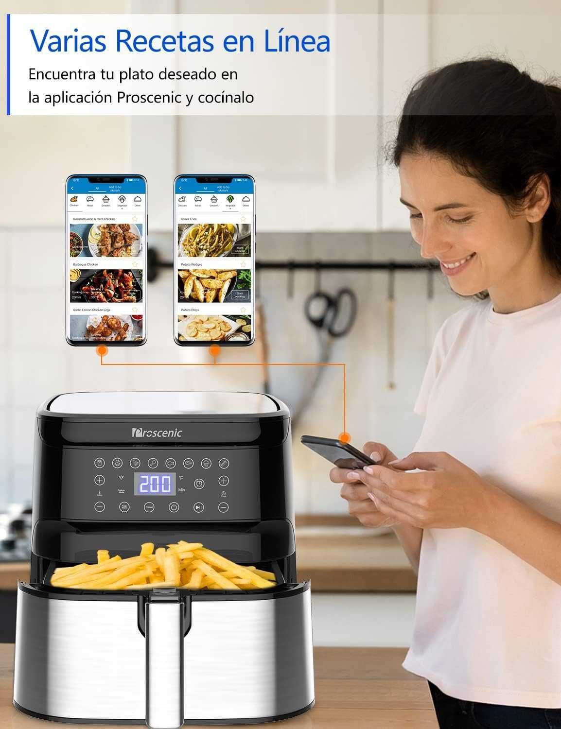 Proscenic T21 Fritadeira sem óleo Inteligente com App SELADO