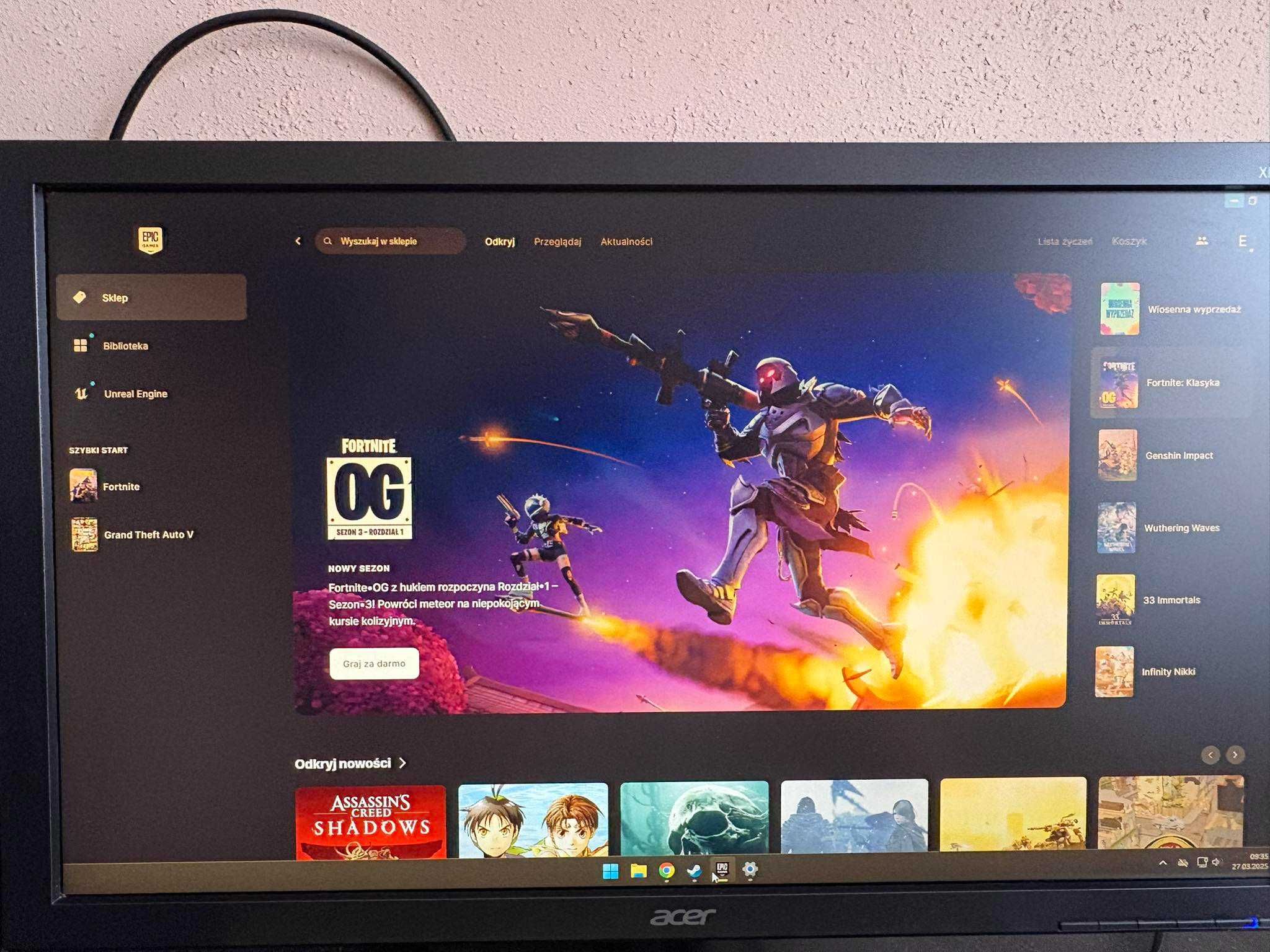 Monitor ACER XF240QSBiipr 23,6" 165HZ 1MS