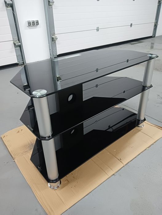 Stolik RTV czarne szkło