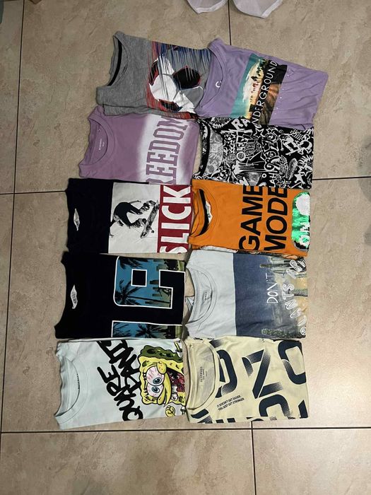 8 x koszulki dla chłopca rozmiar 146-152