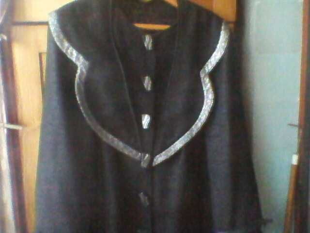 Пиджак-пальто женское, р. 54, черное, демисезон., практически новое