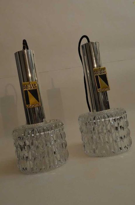 11x Vintage 60's 70's glass Lamp Kaiser Primat Leuchten