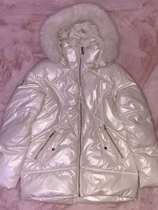 зимова молочна куртка аляска