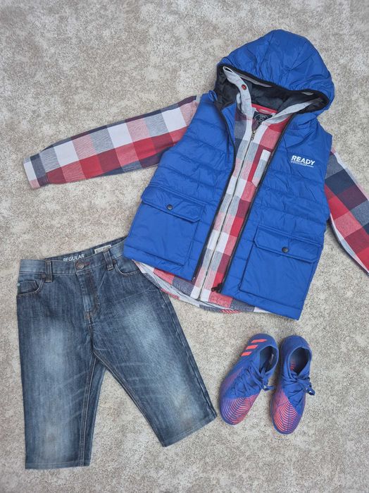 Mega Paka 146-152 (11-12 lat) Korki Adidas, Kurtka, Bluza Playstation