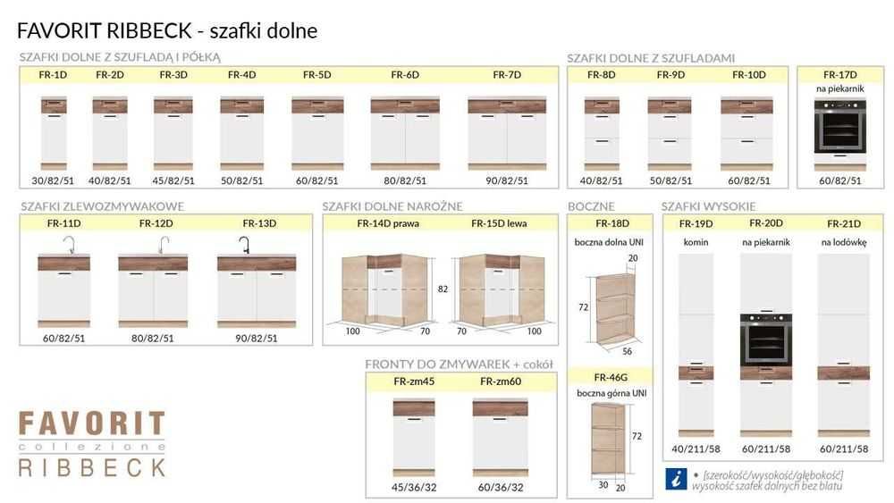 Meble kuchenne modułowe Favorit-Dostawa Gratis