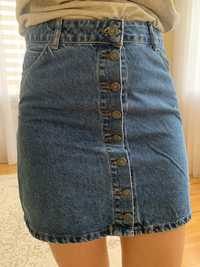 спідниця , джинсова юбка з пуговицями, джинсовая юбка з розрізом