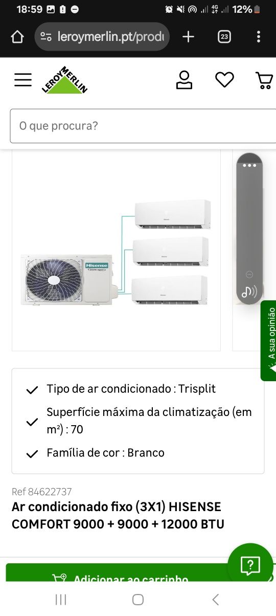 Ar condicionado  3 em 1