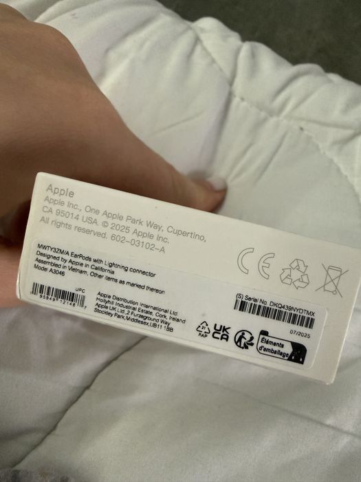 Earpods lightning наушники Apple провідні оригинал лайтнинг