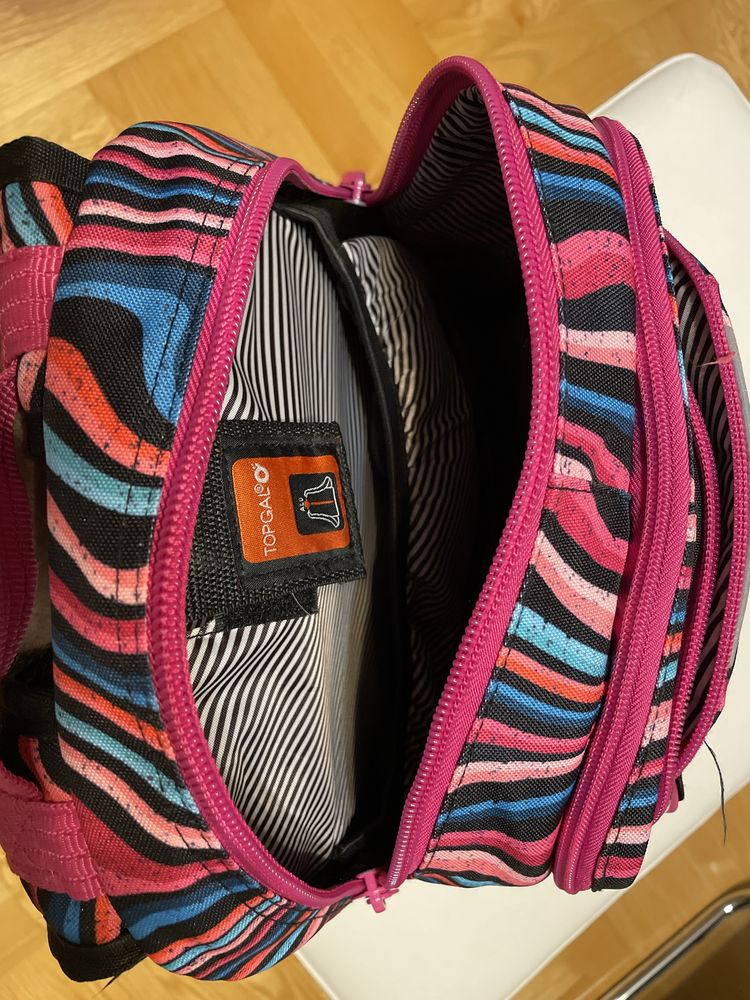 Plecak szkolny TopGal dla dziewczynki (YUMI 21031) - dużo kieszeni
