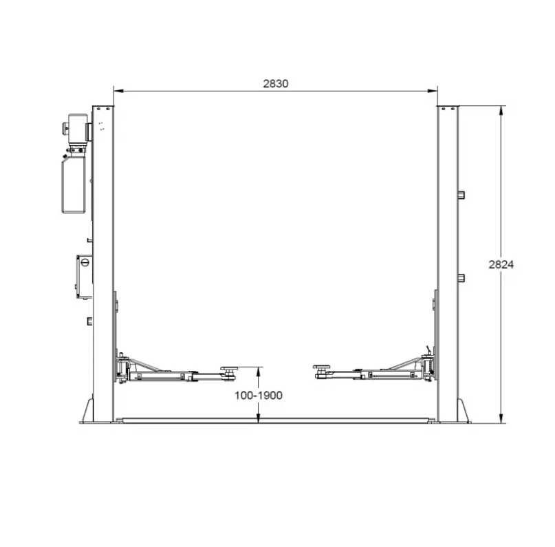Podnośnik dwukolumnowy 4000KG ramiona 2×3 automat ROBUSTO