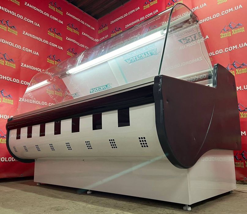 Горизонтальна холодильна вітрина.Вітрина для м'яса. Вітрина Gold