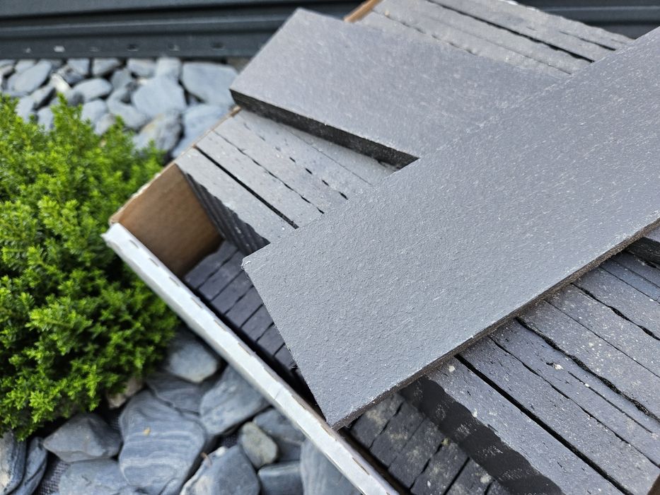 Klinkier płytki na elewację KING KLINKER szare antracytowe elewacyjne