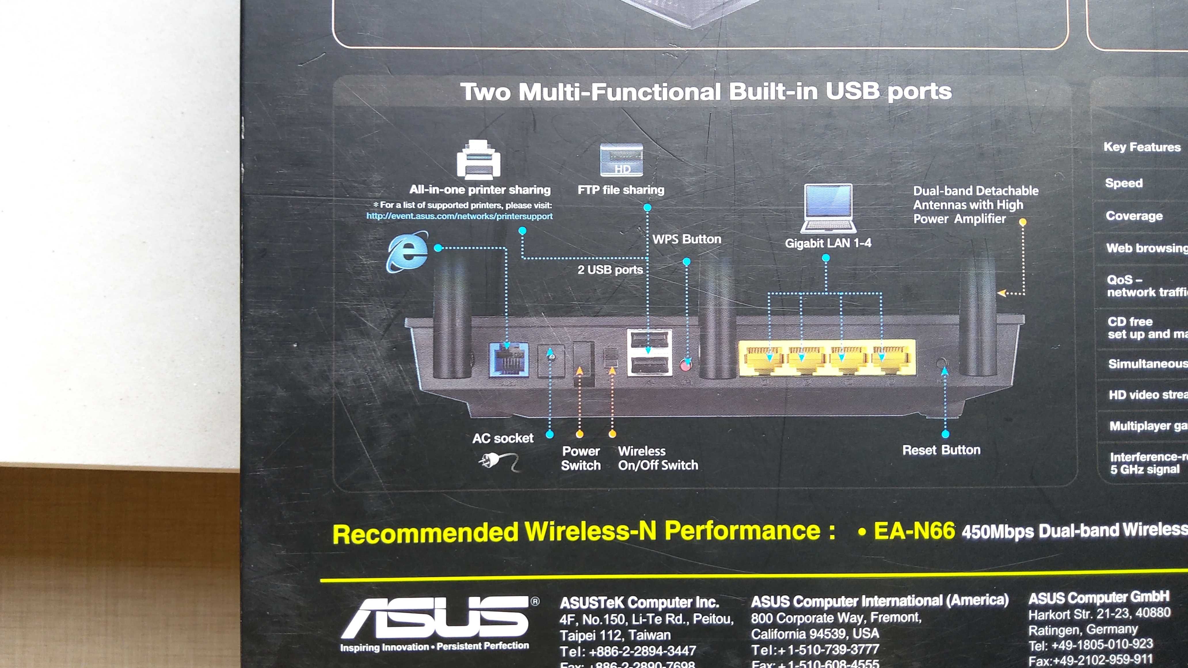 Bezprzewodowy router ASUS DSL-N55U ADSL DUAL BAND WIRELESS-N600