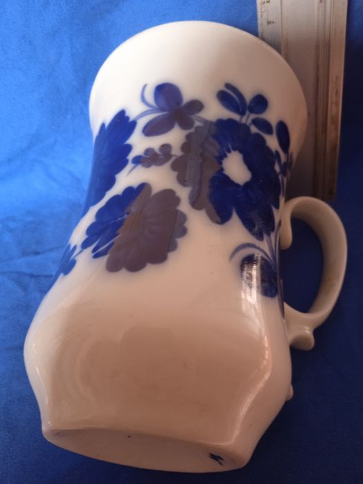 Огромная чайная чашка ПЗХК кобальтовая роспись