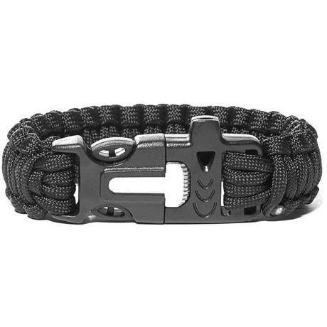 GM Bransoletka paracord 3w1 Black