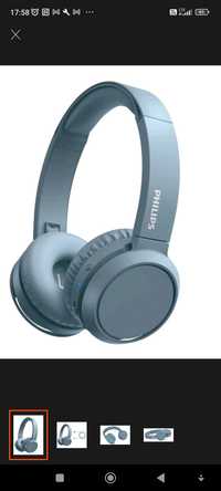 Słuchawki Philips TAH4205BL/00, bluetooth, niebieskie