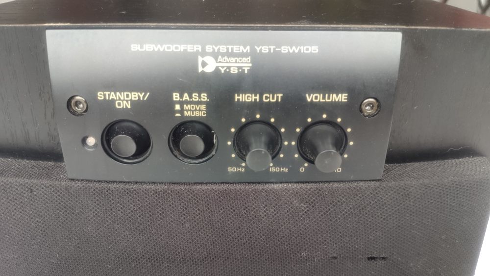 Aktywny subwoofer yamaha yst sw105 plus głośniki + kabel