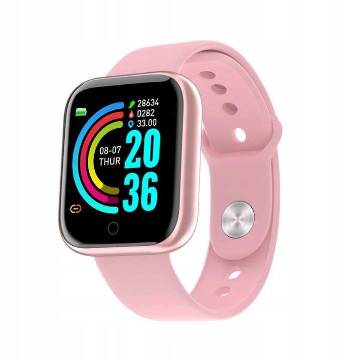 DAMSKI zegarek smartwatch dla kobiet sportowy różowy smartband żeński