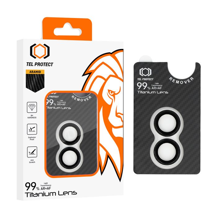 Tel Protect Hartowane szkło Titanium Lens iPhone 16/16 Plus (2 szt)