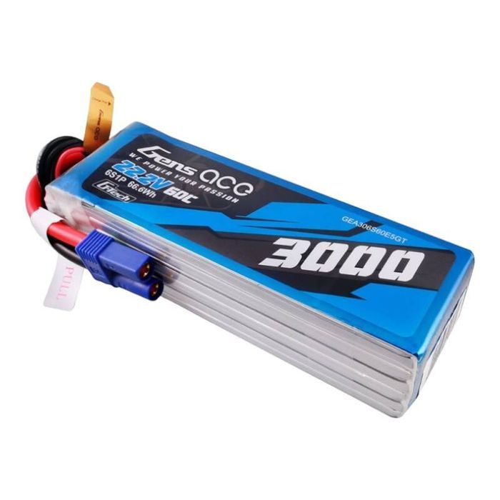 Akumulator Gens Ace Lipo 3000Mah 22.2V 60C 6S1P Ec5 Do Rc