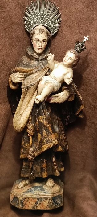 Antigo Santo António dos Pães, escultura em Madeira - Séc XIX