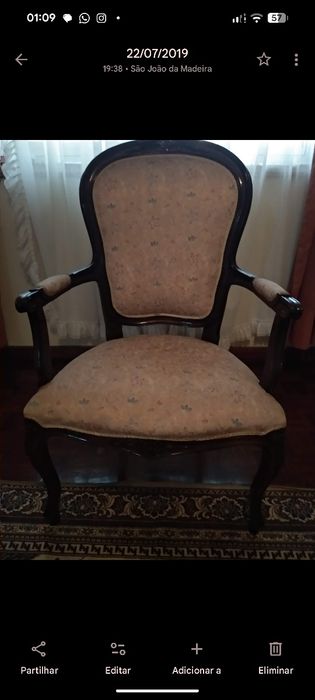 Bergères (Poltrona c/Braço) Estilo Luís XIV