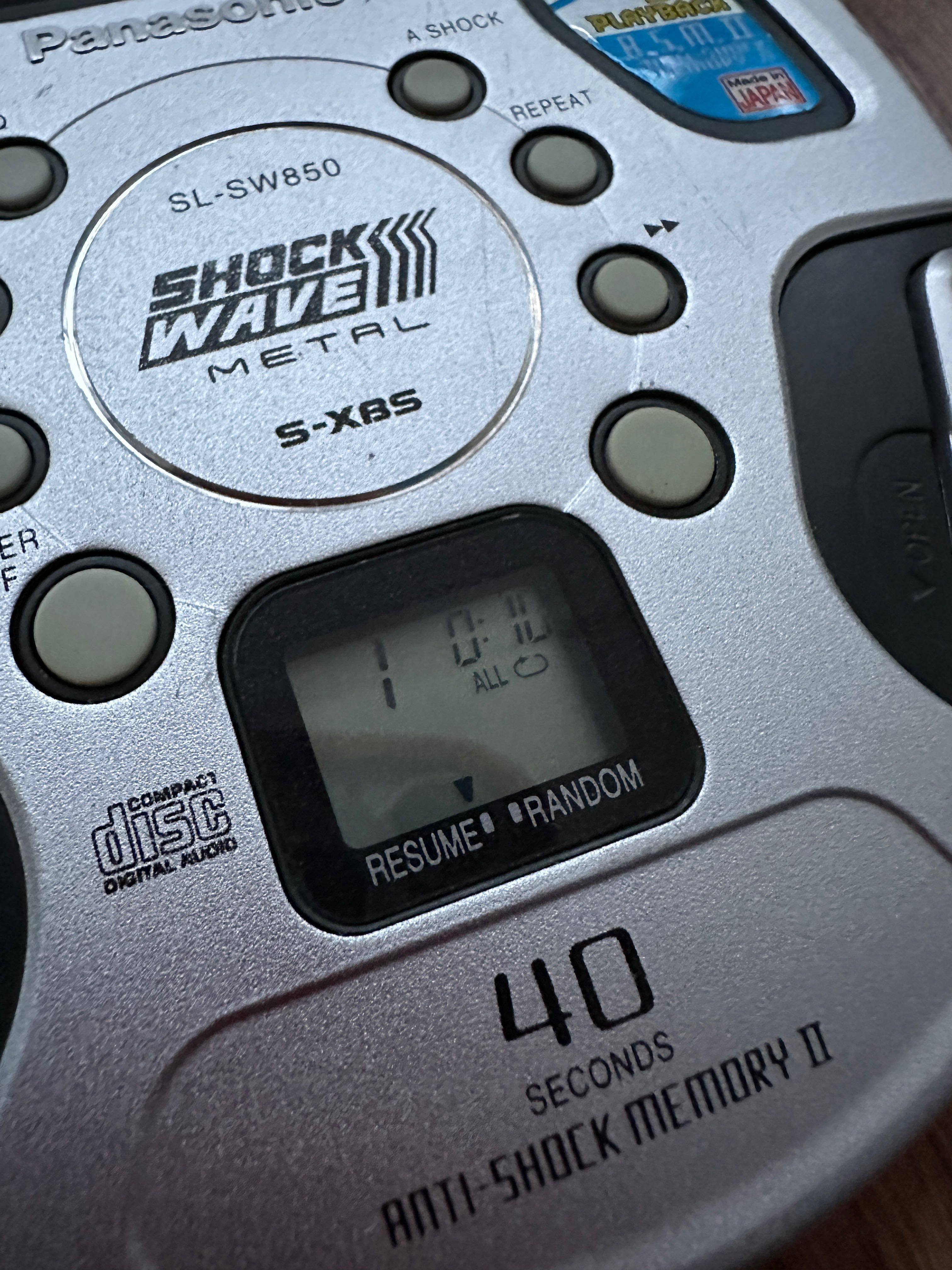 CD player Panasonic SL SW 850, Japan
