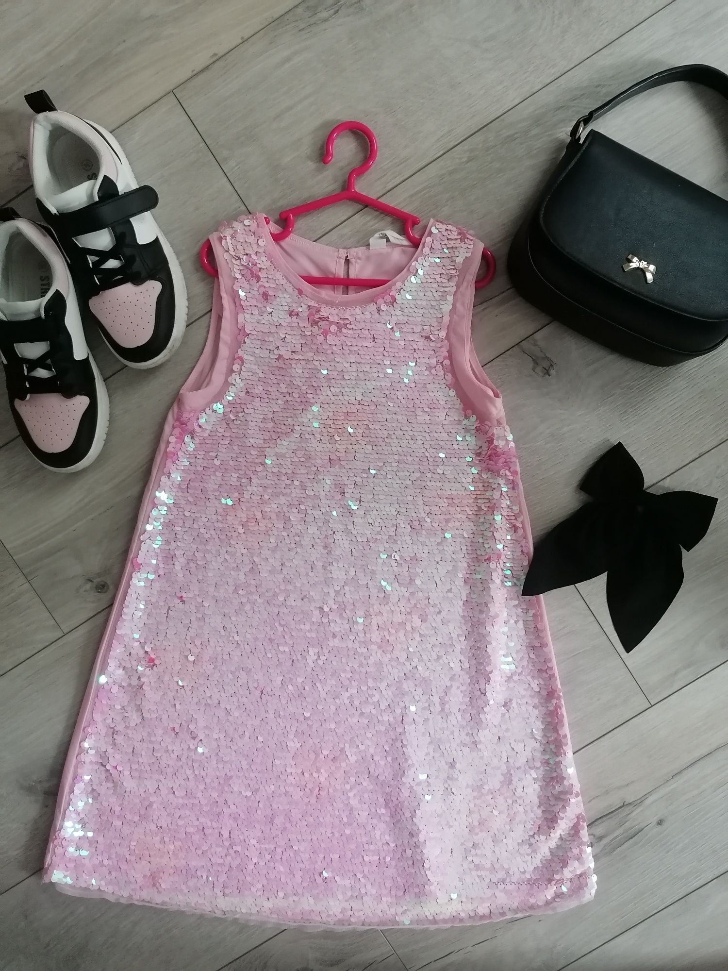 Сукня, плаття святкове в паєтки, плаття на дівчинку 8-9 років, H&M