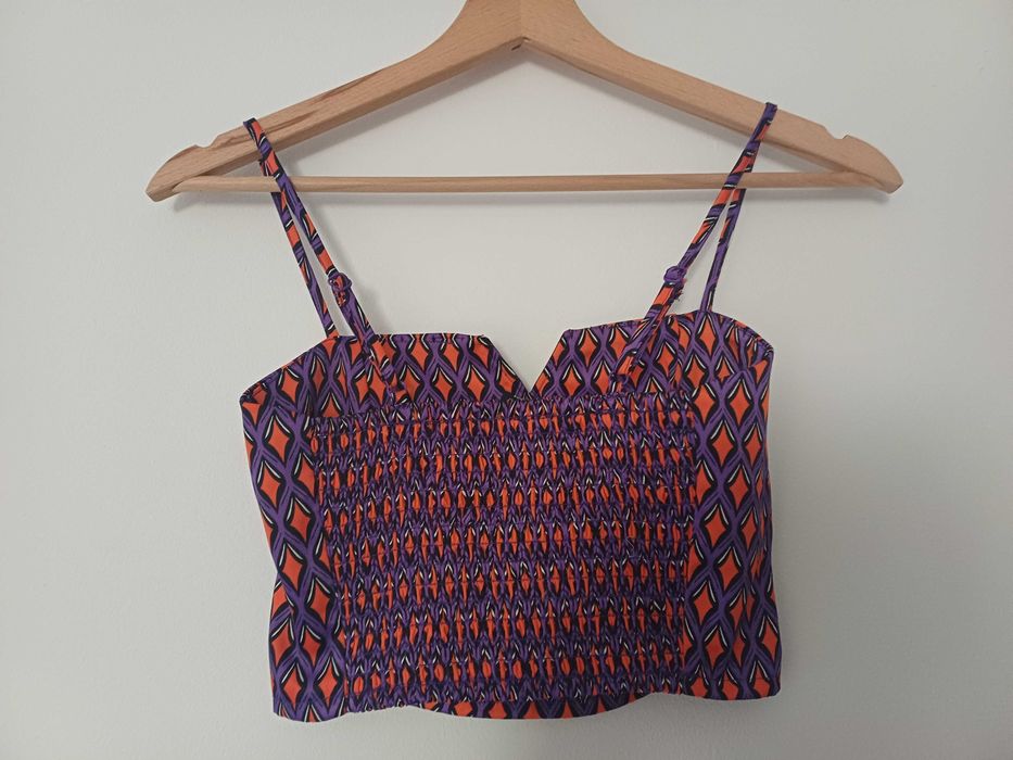 Elegancki, satynowy top rozm. XS