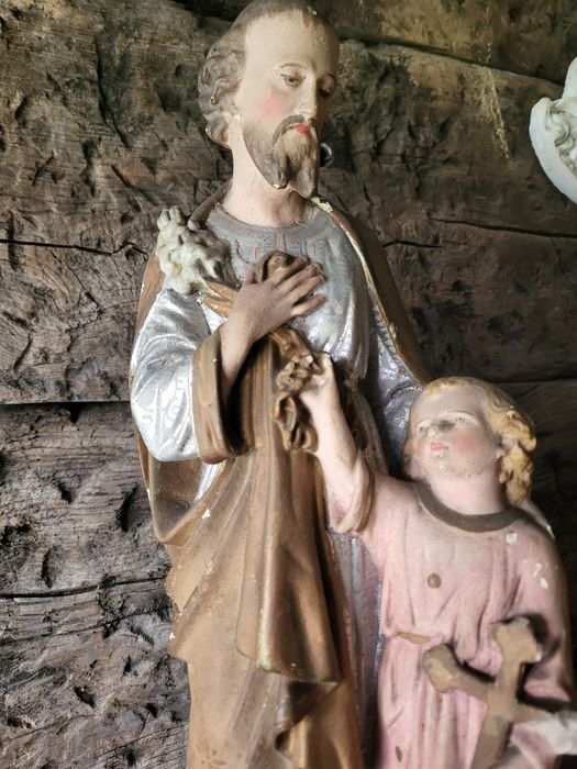 Święty Józef opiekun Jezusa  stara figura