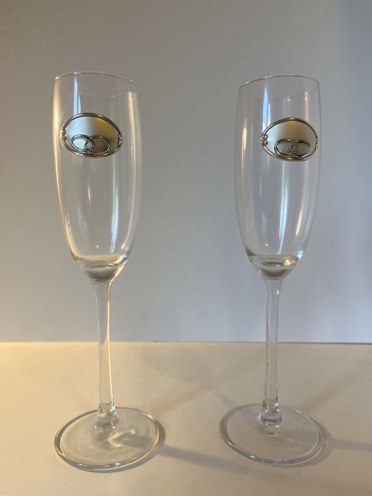 Conjunto de 2 flutes de casamento