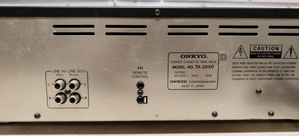 Magnetofon deck ONKYO TA-2550. Po serwisie