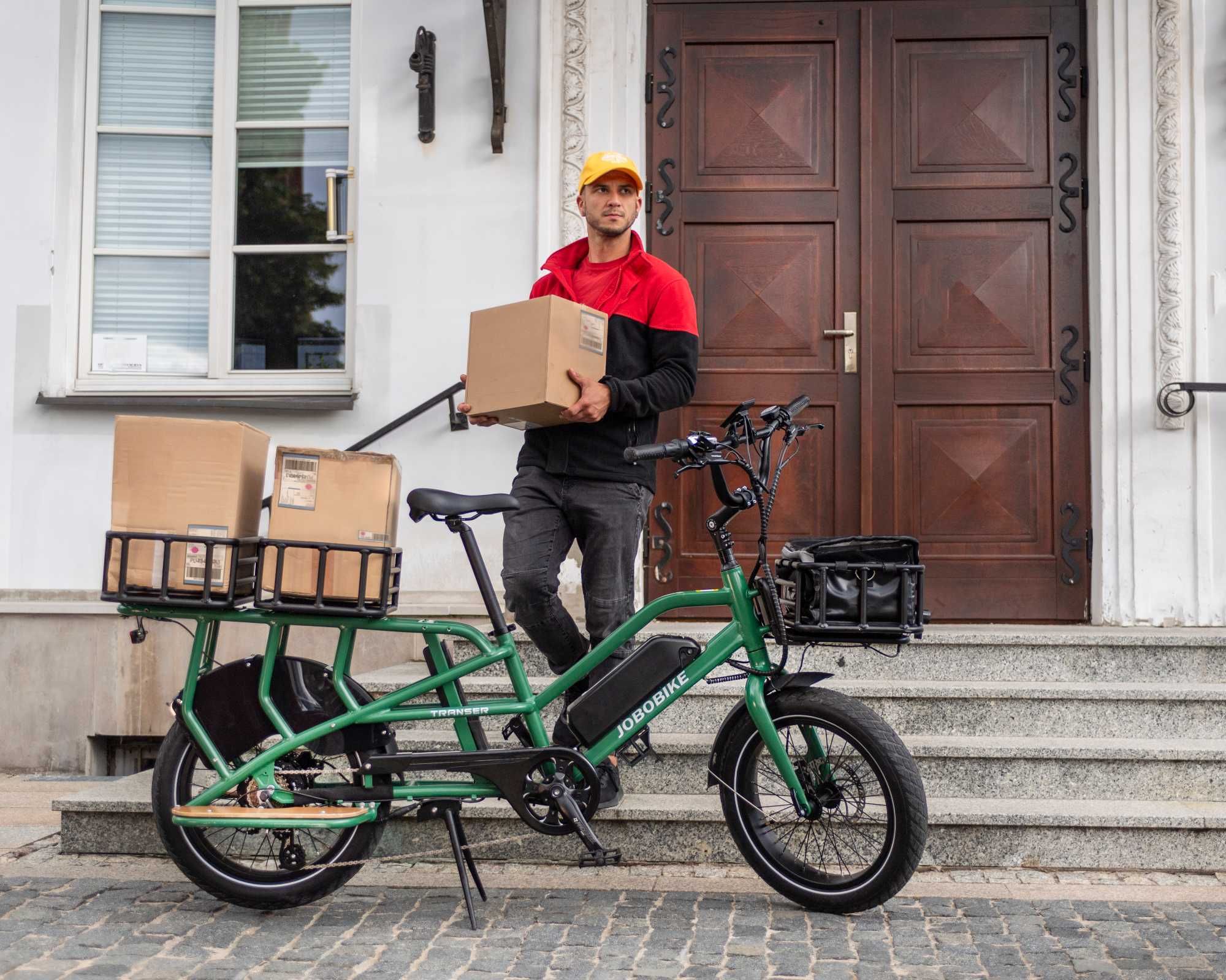 Longtail rower elektryczny cargo Jobobike Transer. Duży kosz gratis!