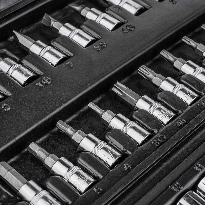 Zestaw Narzędzi Bitów Nasadek 46 Elementów