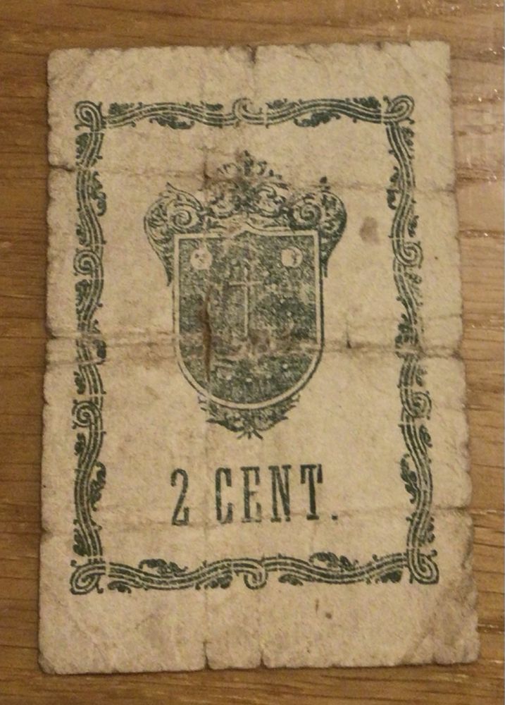 CÉDULA PÓVOA DE VARZIM  -  2 CENTAVOS