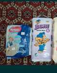 Підгузки 4 Huggies Bamse памперси підгузники дитячі ніблер пляшечка