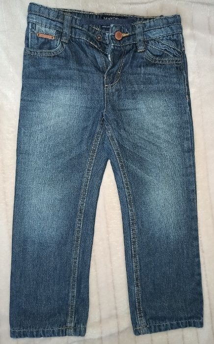 Spodnie jeans ocieplane 98