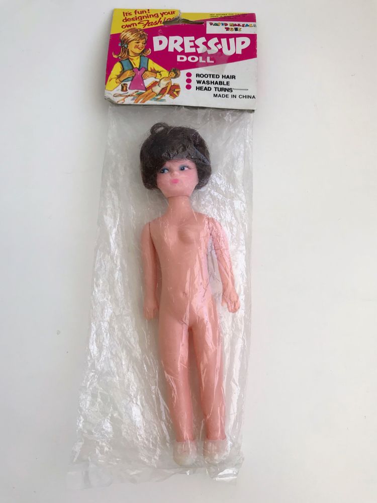 Vintage lalka, klon Barbie Hentoy retro zabawka, lalka do przebierania