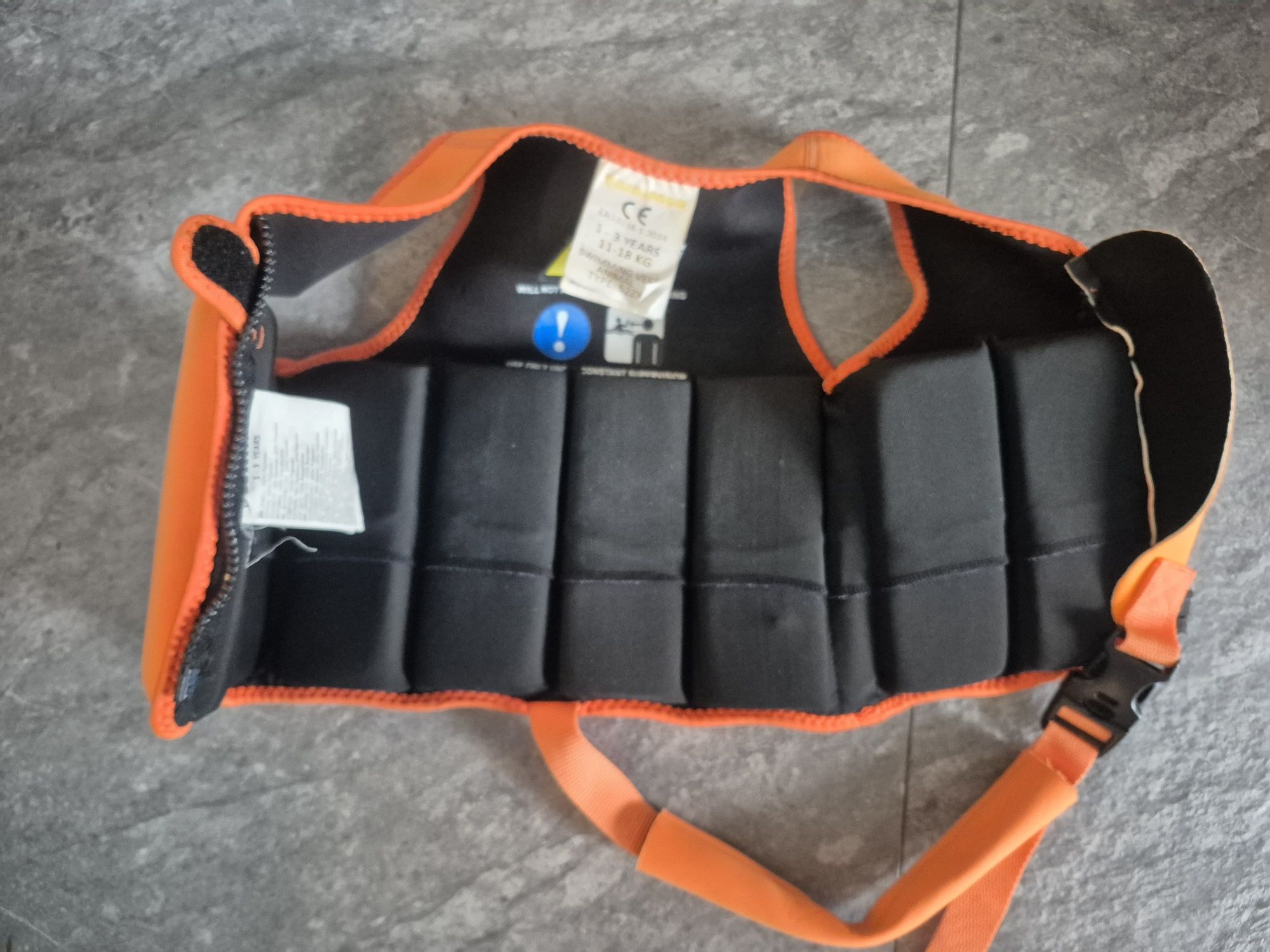 Kamizelka do pływania, Kapok dla dziecka 1-3 lat, 11-18 kg
