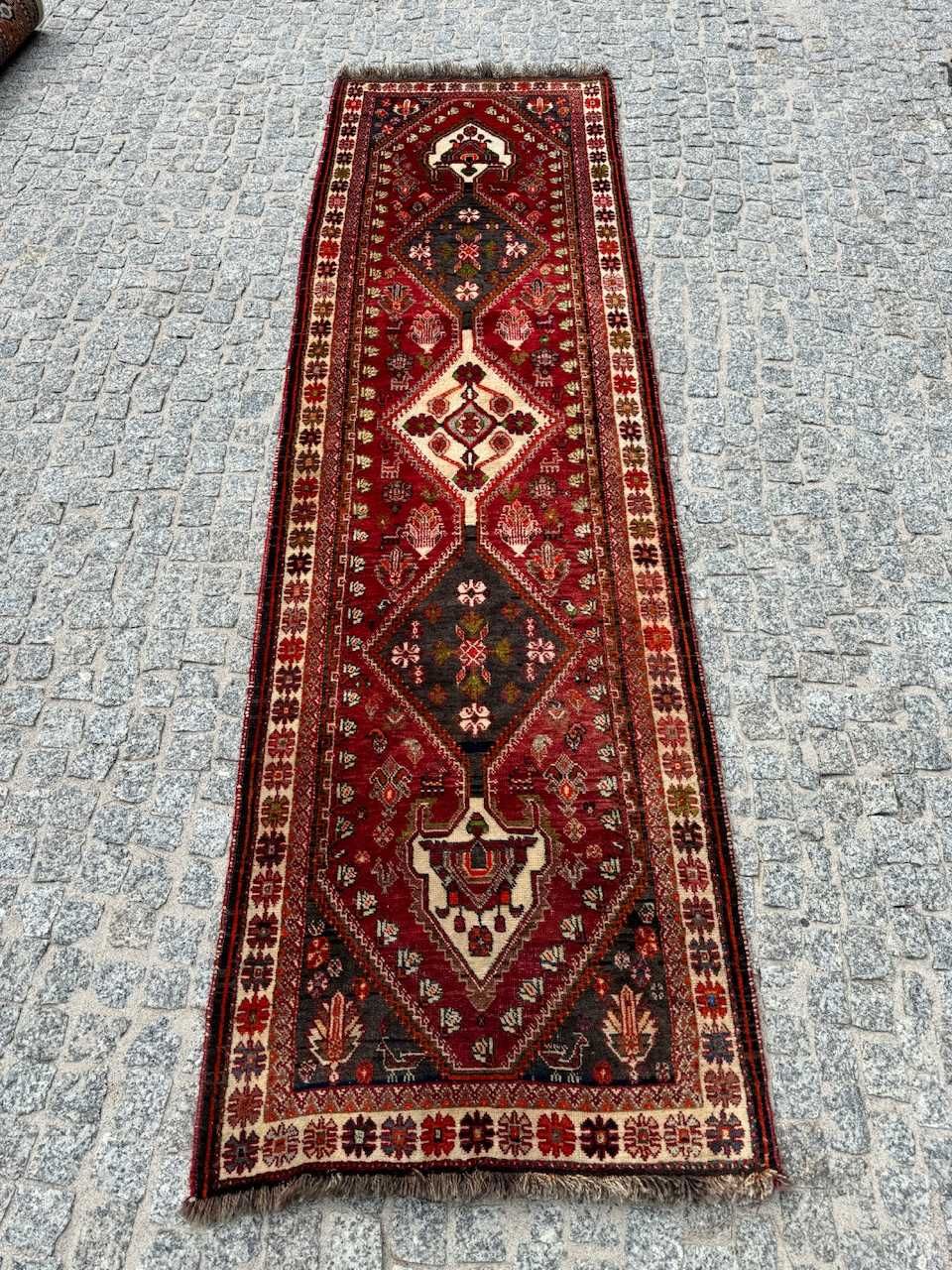 Wełniany chodnik dywan perski r.tkany Iran Abadeh 255x74 galeria 6 tyś