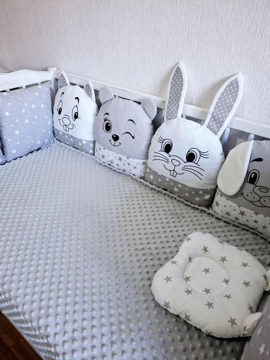 Бортики в дитяче ліжечко. Защитные бортики в детскую кроватку.Бортики