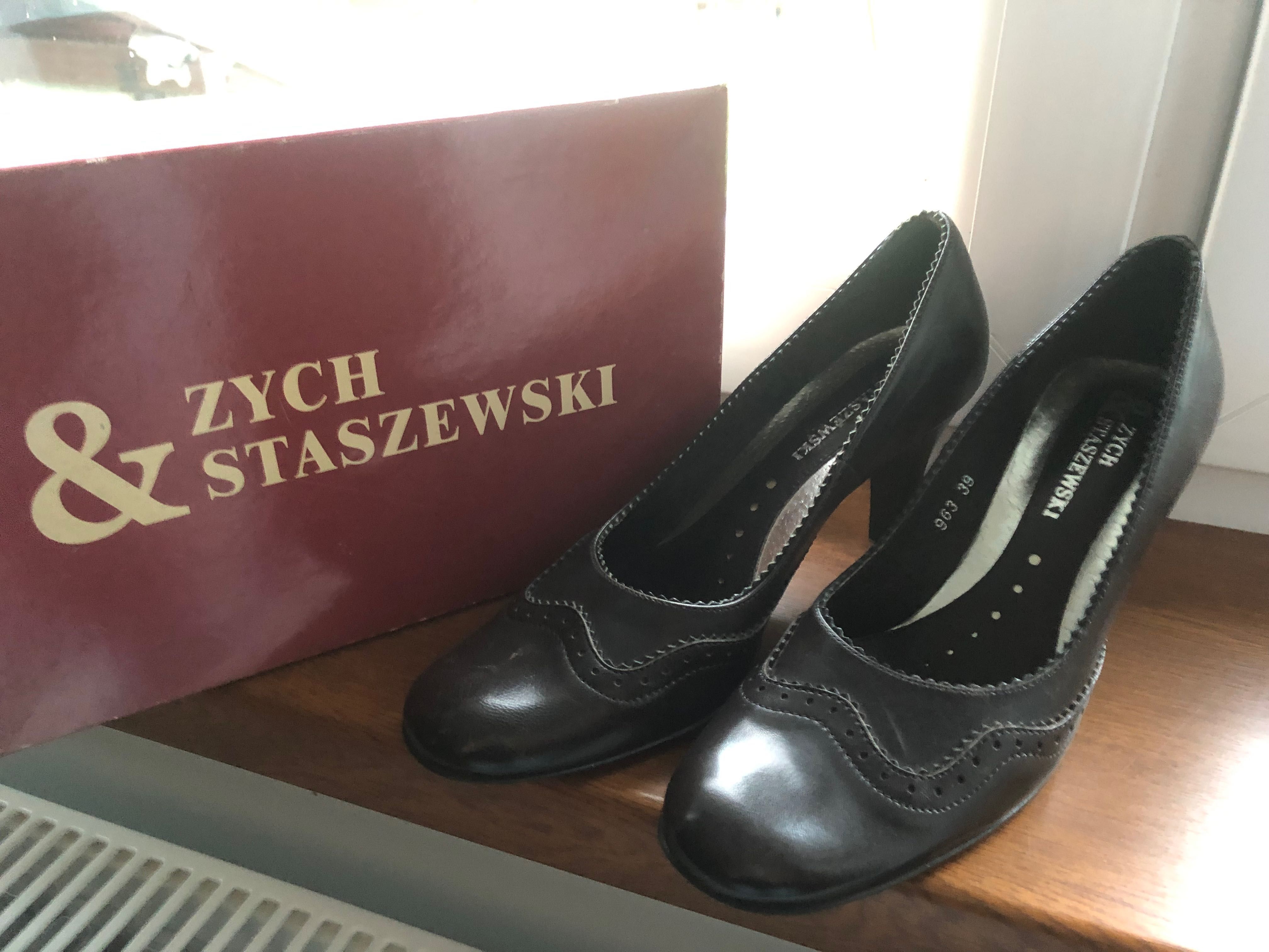 39 Buty na obcasie Zych&Staszewski rozmiar 39 skora